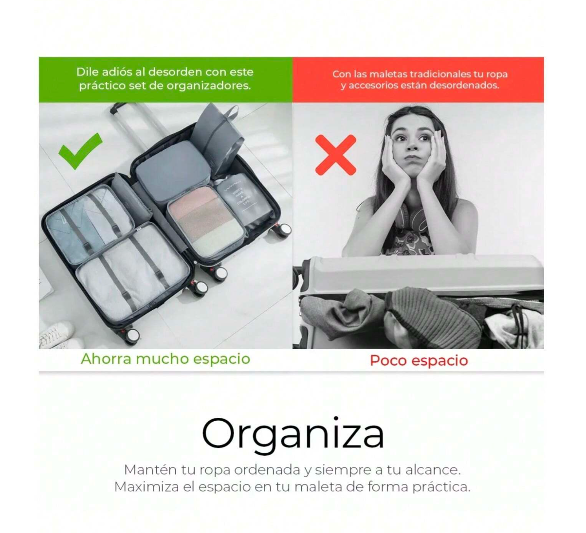 Organizador de maletas de 8 pz